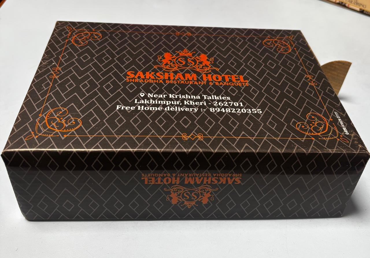 Saksham Hotel snacks printed corrugated box